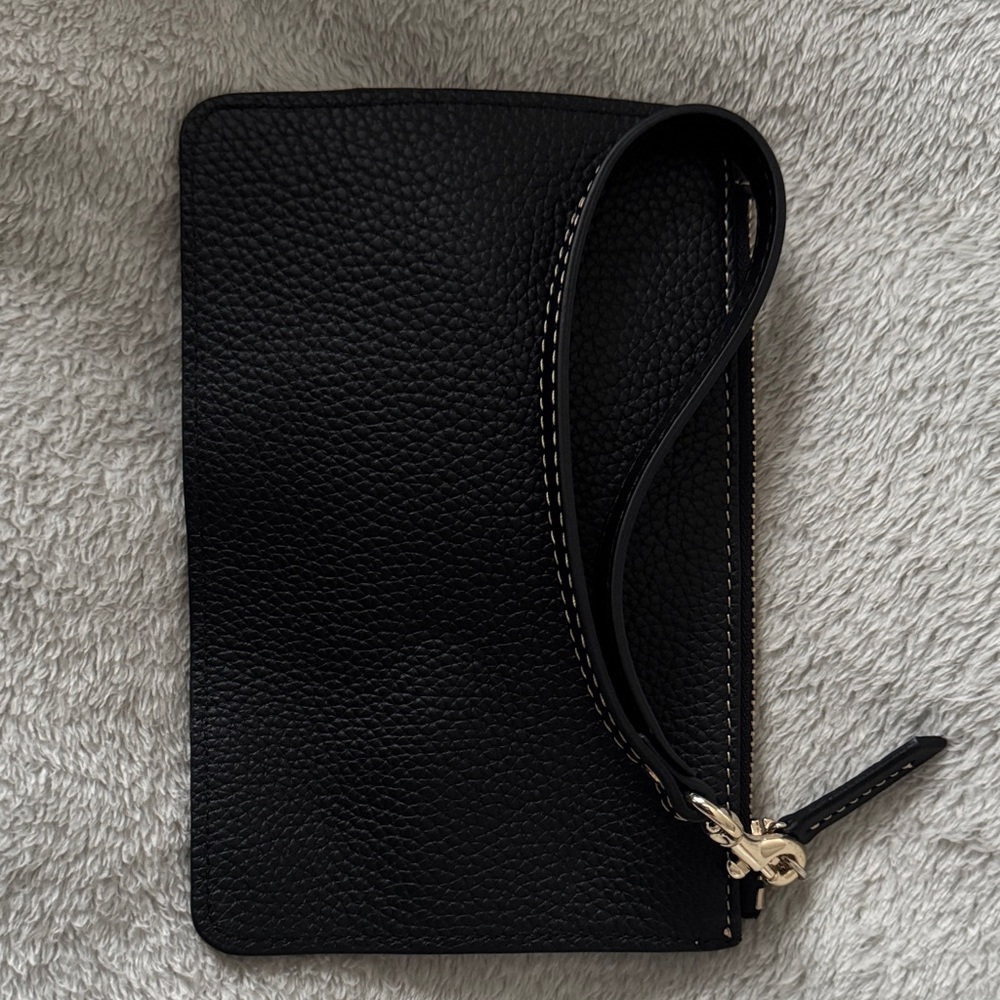 Dooney & Bourke Black Pebbled Wristlet - Picture 3 of 4
